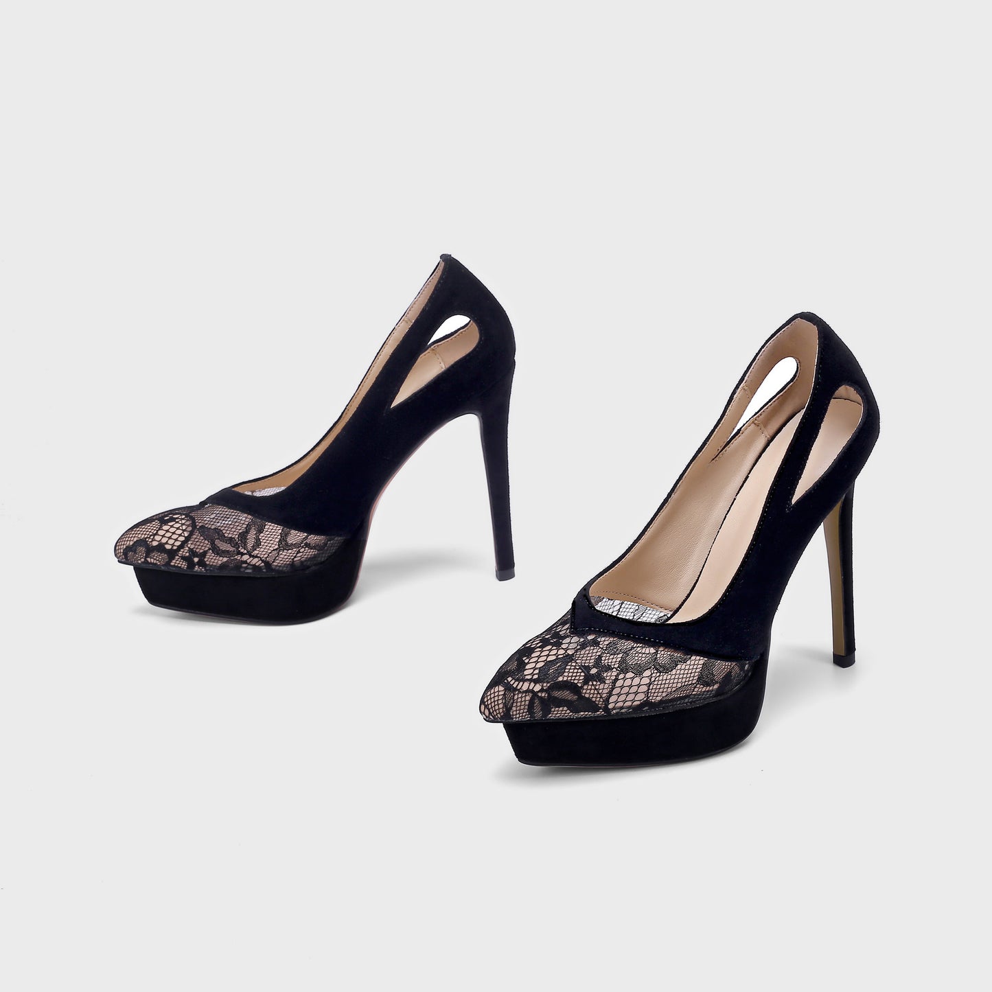 Femme Højglans Spids-Kant Stiletto Pumps Stilla