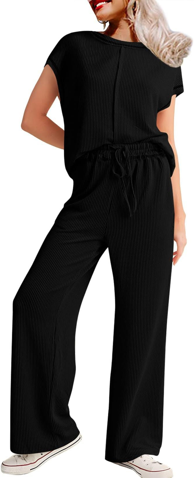 Dame afslappet lounge-sæt med elastisk talje og bred pasform Stilla