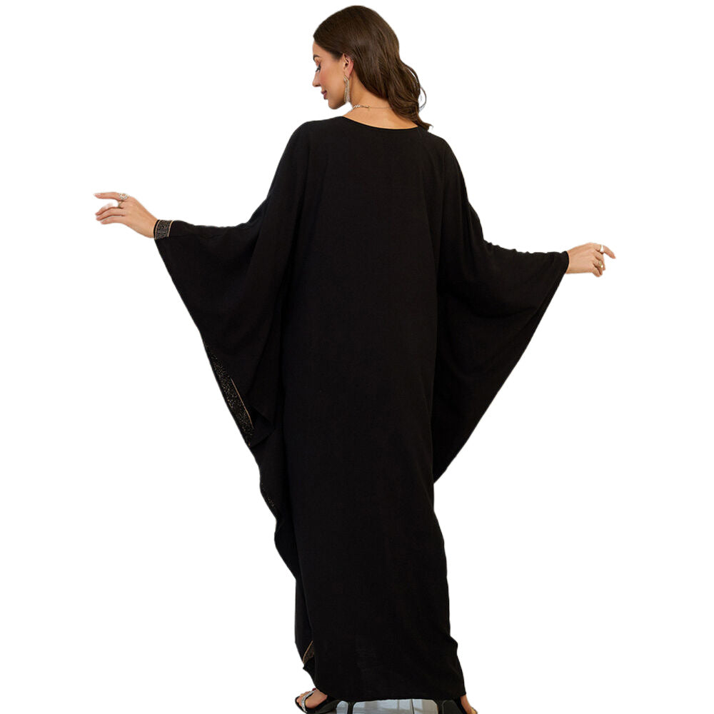 Dame Elegant Kaftan med kunstnerisk dyresyning og bred pasform Stilla