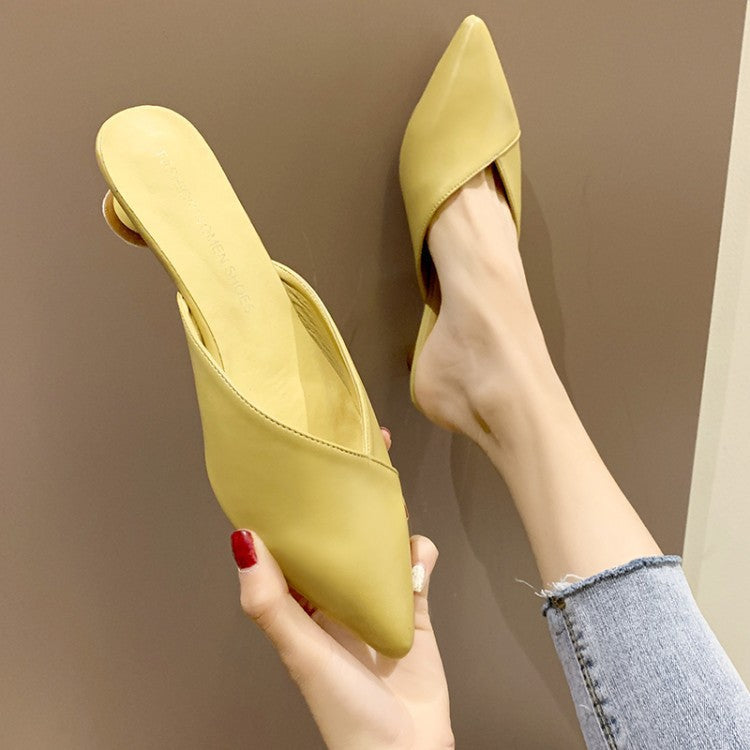 Dame Elegante Slingback-sandaler med spids form og komfortabel blokhæl Stilla
