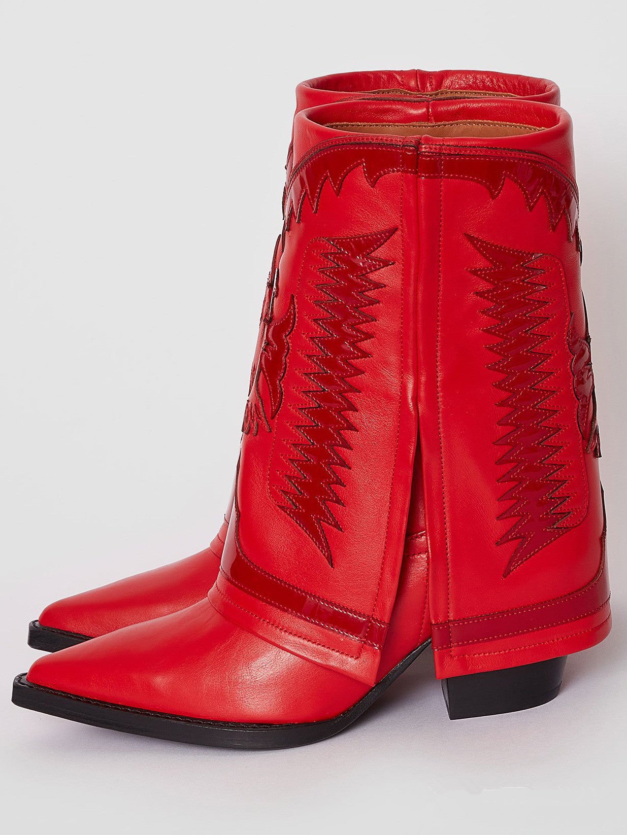 Dame western-inspirerede stiletto-hæl ankelstøvler med fantastisk broderi Stilla