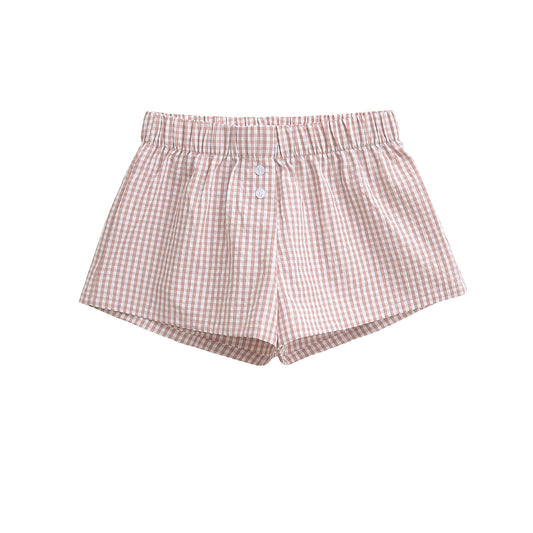 Dame afslappede kargo shorts med elastisk talje og knapdetaljer Stilla