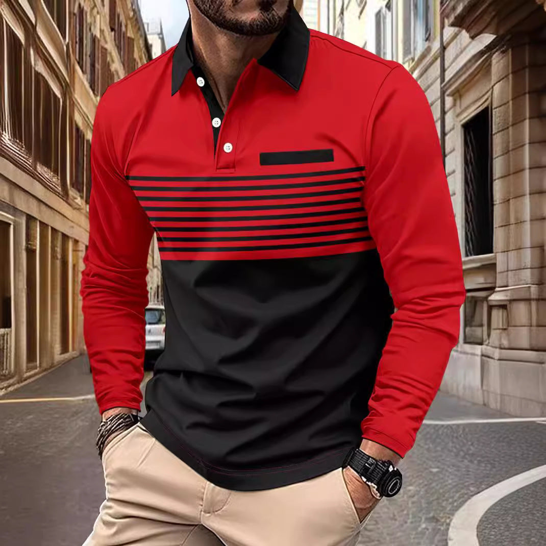 Herre Langærmet Polo T-shirt Stilla