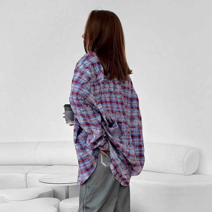 Dameternetternet Overshirt-Bluse med voluminøse ærmer og moderne snit Stilla