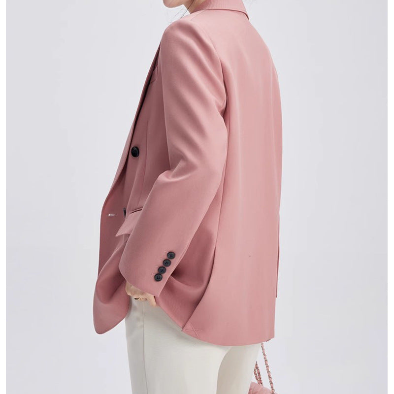 Dame elegant dobbeltknap-blazer med moderne accenter og praktiske lommer Stilla