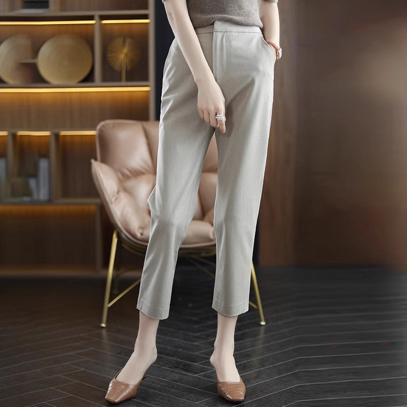 Dame elegant Chino-bukser med høj talje og afslappet silhuet Stilla