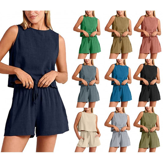 Dame afslappet jumpsuit med løst snit i overdelen og elastisk talje Stilla
