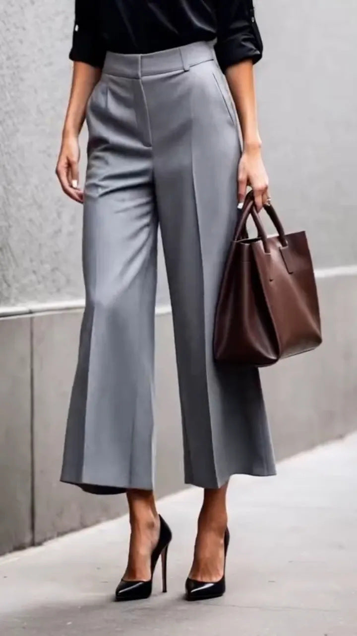 Dame Culotte-bukser med elegant vidde og høj talje Stilla