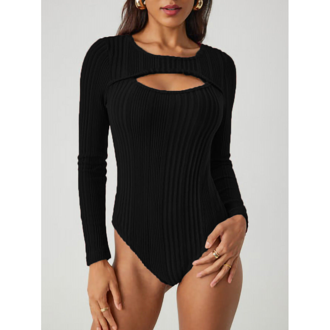 Dame Ribben-Cut-Out Langærmet Bodysuit Stilla