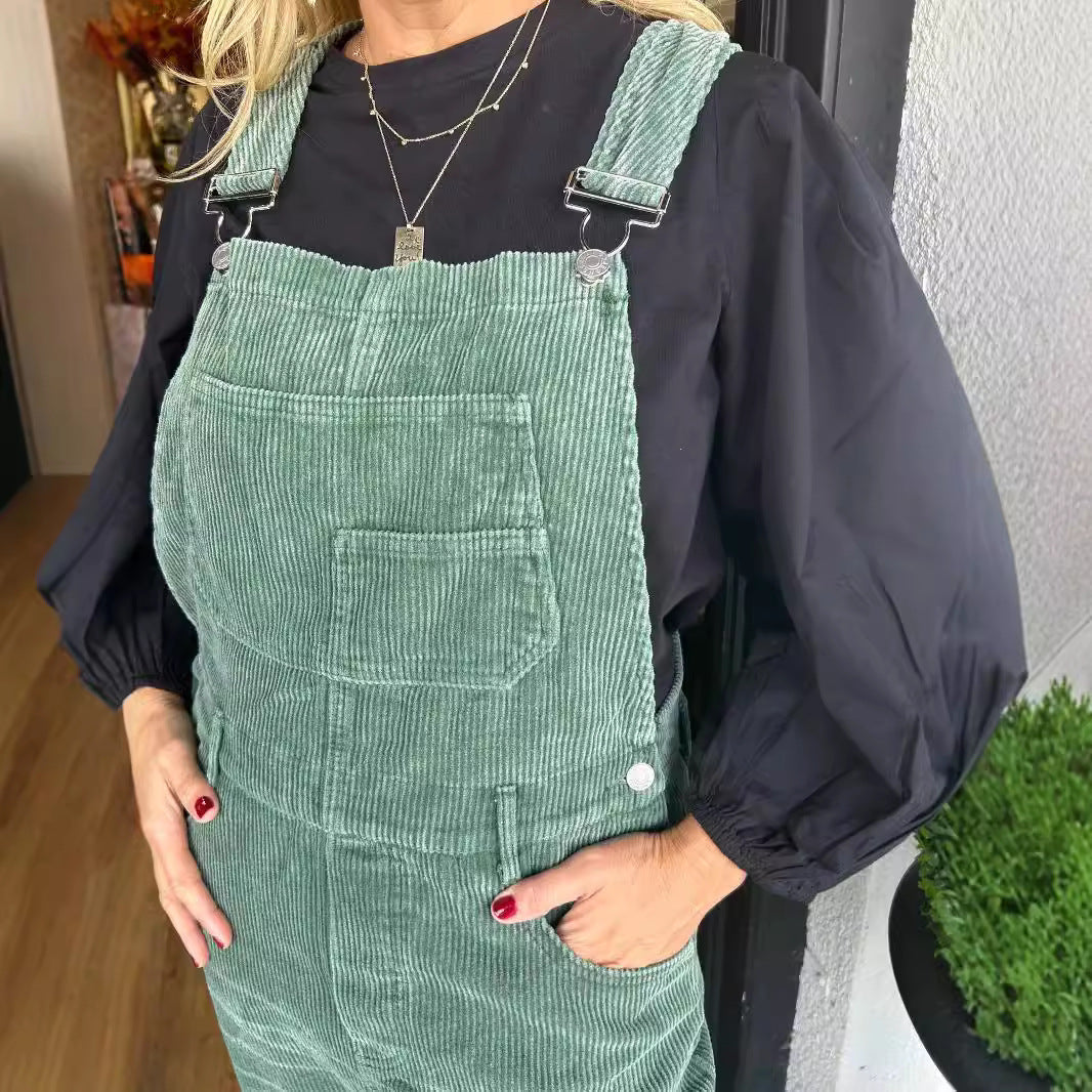 Dame overalls med brede ben og destroyed-detaljer Stilla