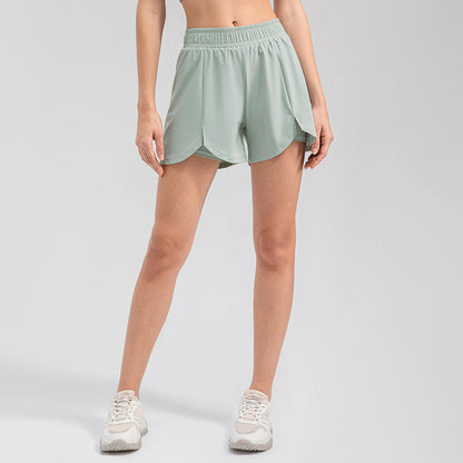 Stilla | Loose Fit Yoga Shorts Åndbar Dobbel Lag, Hurtig Tørr Høj Talje Løbe Træningsbukser