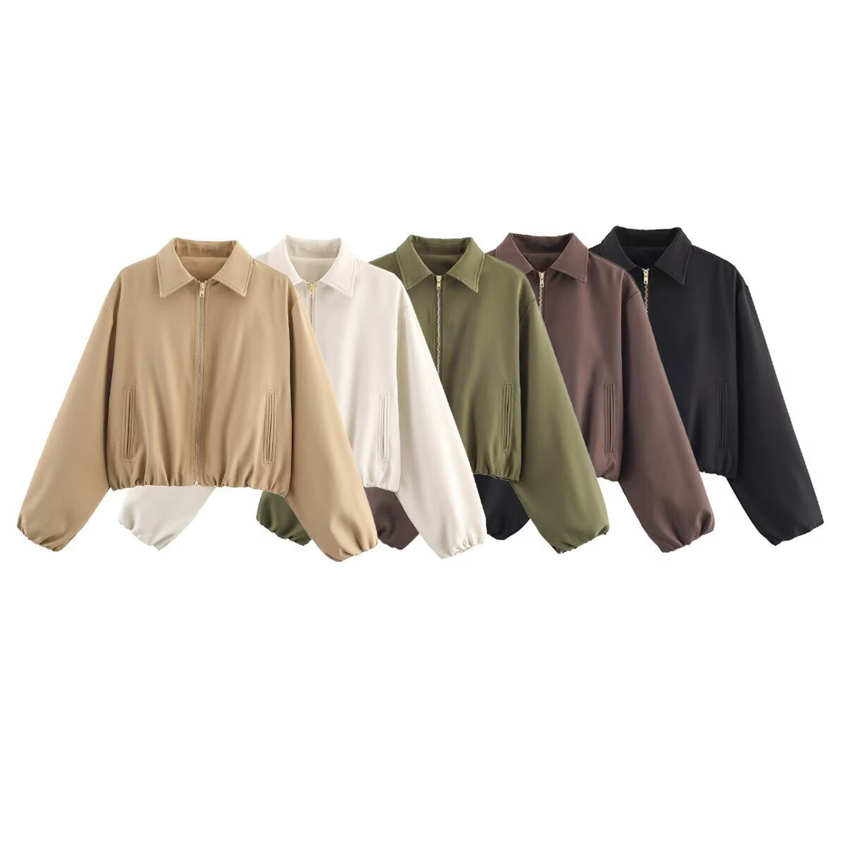 Dame cropped overgangsjakke Stilla