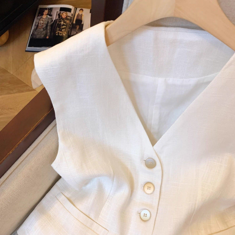 Dame Elegant Knap-vest Stilla