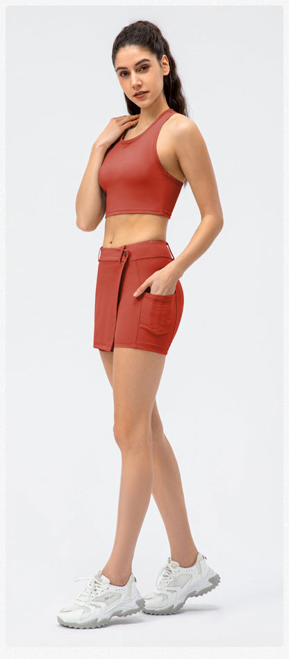 Stilla | Brocade Culotter Nude Feel Yoga Dance Løbeskørt Fitness Shorts