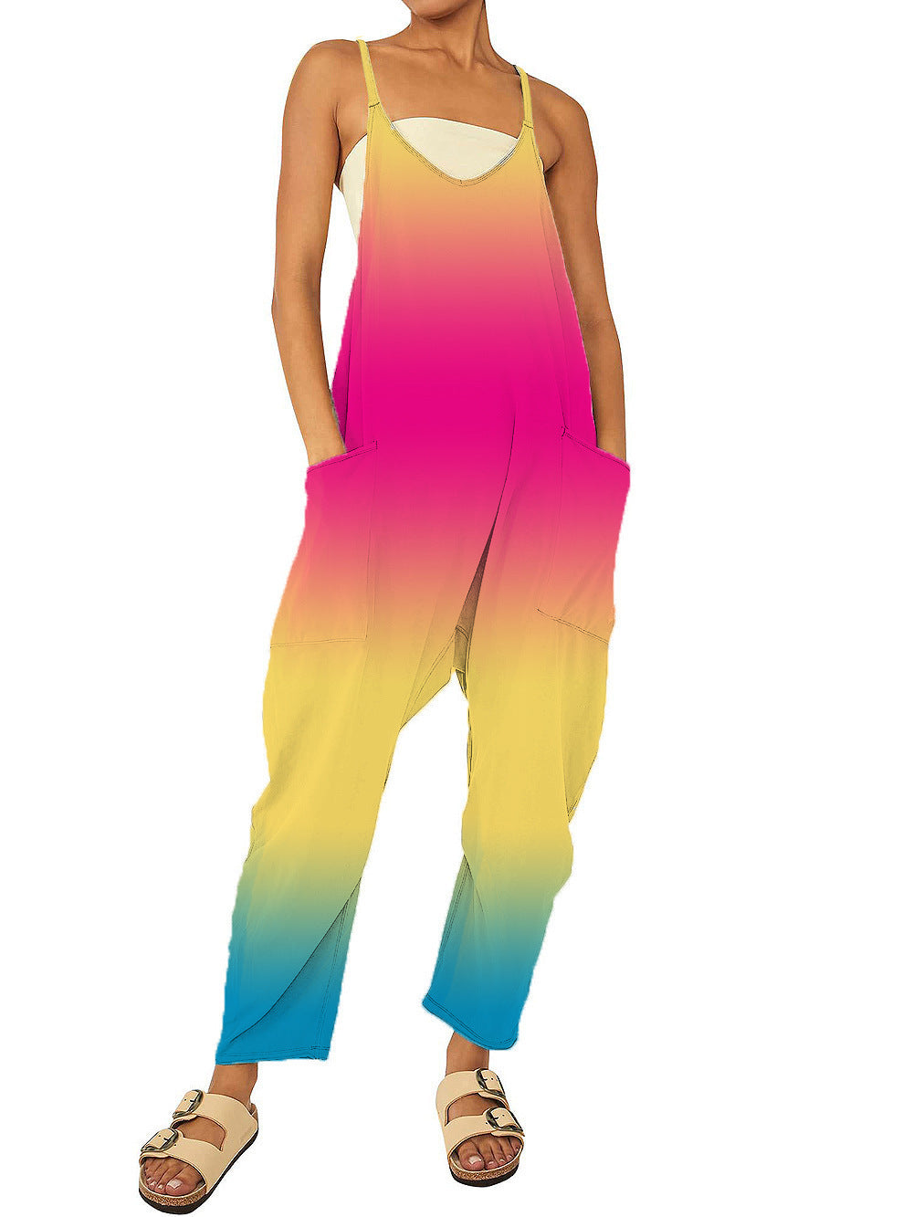 Dame jumpsuit med unikt grafikdesign Stilla