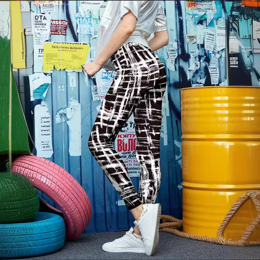 Dame leggings i det trendy stjernemønster Stilla