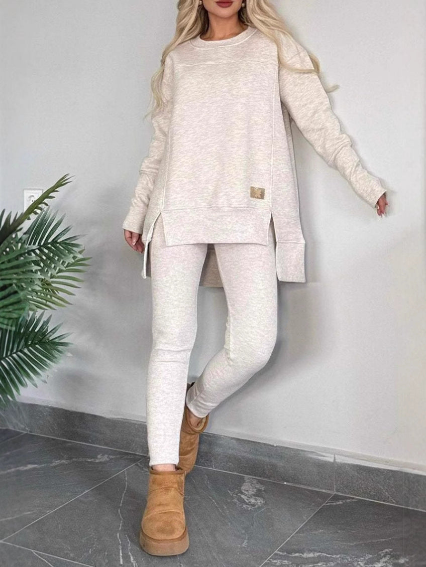 Dame afslappet lounge-sæt med brede sweatshirts og komfortable leggings Stiila