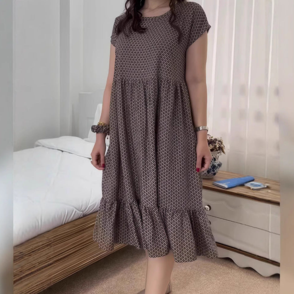 Dame afslappet sommerkjole med voluminøst skørt Stilla