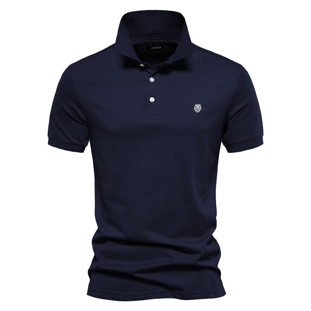 Herre poloshirt med elegant krave og åndbart bomuldsquality Stilla
