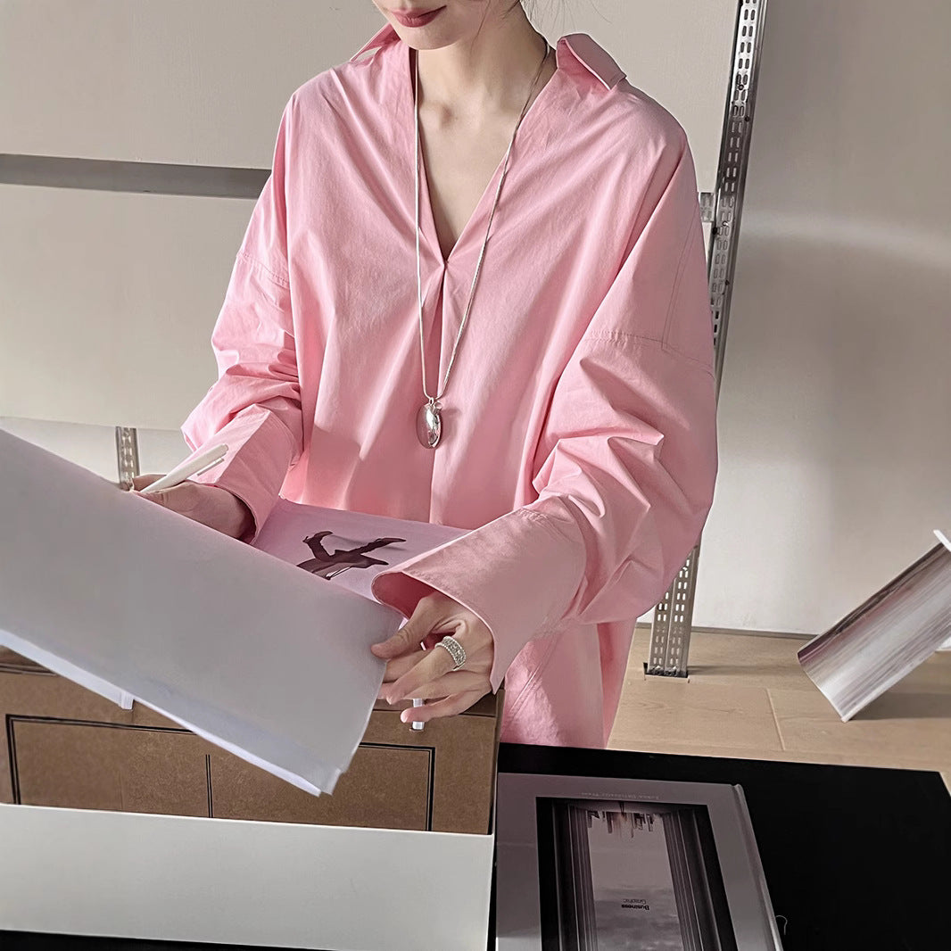 Dame afslappet og elegant bluse med asymmetrisk kant Stilla