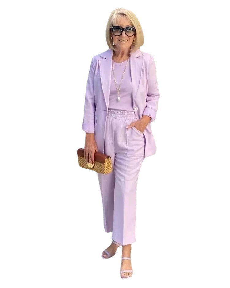 Dame Elegant buksedragt sæt med moderne silhuet og komfortable detaljer Stilla