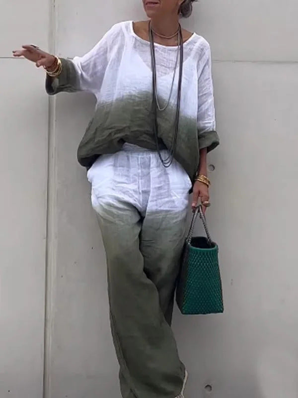 Dame Letvægts To-delt Afslappet Jumpsuit Sæt Stilla