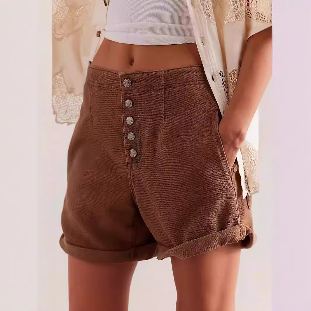 Dame cropped jeansjakke med lagdelt flannelfor Stilla