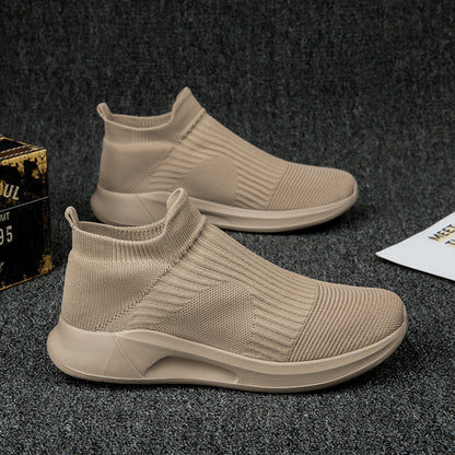 Herrer High-Top Sok-Stil Performance Sneakers Stilla