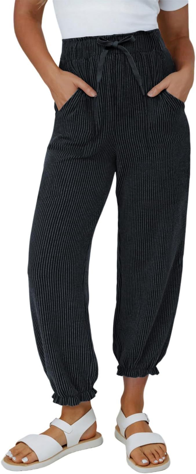 Dame afslappede jogbukser med elastisk talje og sidelommer Stilla