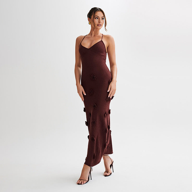 Dame Elegant Floral Maxi Kjole Stilla