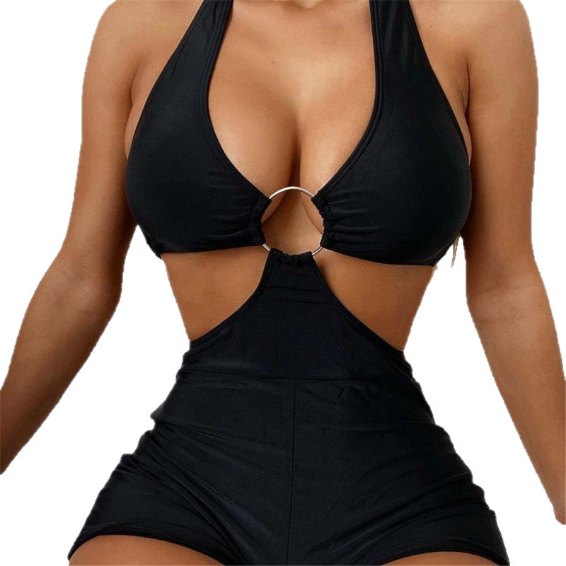 Dame Cut-Out Badedragt med moderigtigt ringdetalje Stilla