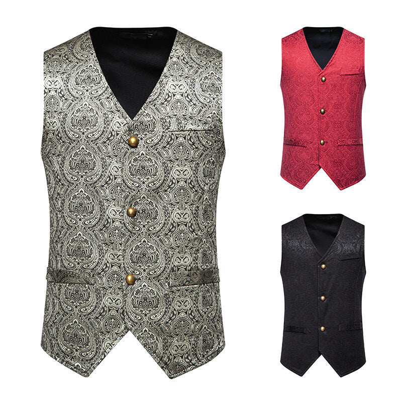 Herrer Elegant Mønstret Vest Stilla