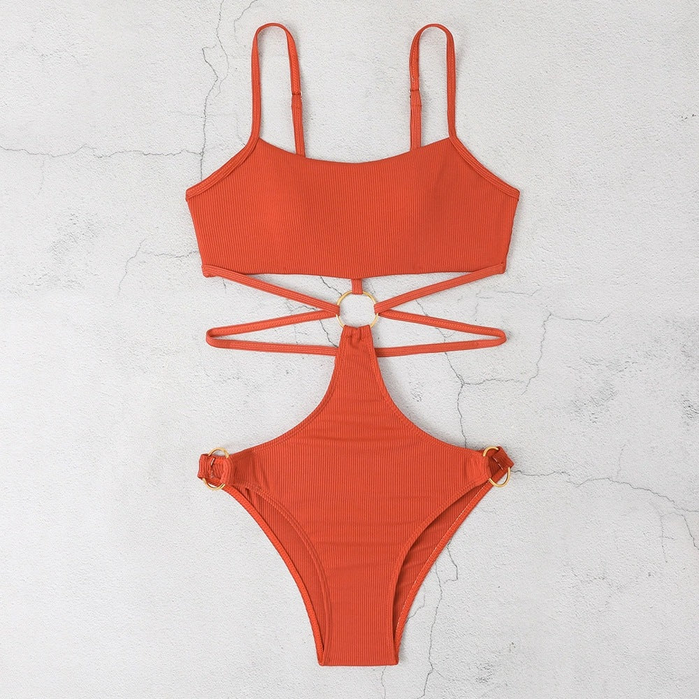 Dame Cut-Out Ring-Detail Bikini Sæt Stilla 1750839960