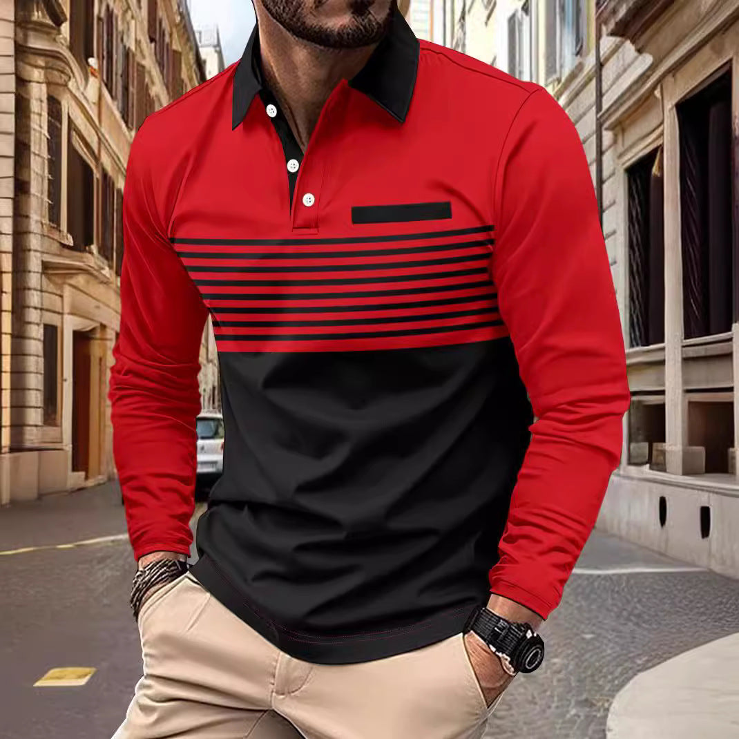 Herre Langærmet Polo T-shirt Stilla