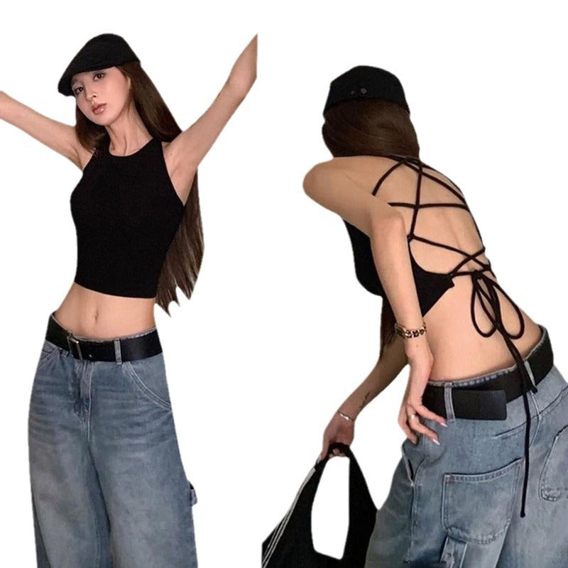 Dame Cross-Back Crop Top Stilla