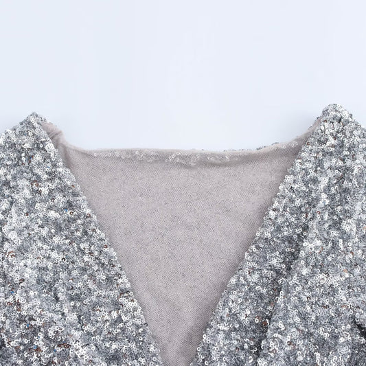 Femme Dazzling Cowl Neck Bodysuit Stilla