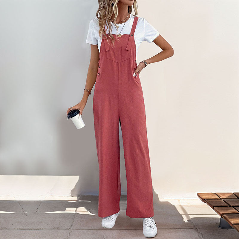 Dame Casual Bred-Ben Overall Jumpsuit Stilla