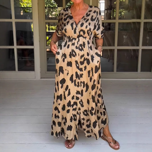 Dame Dyrprint Maxikjole Stilla