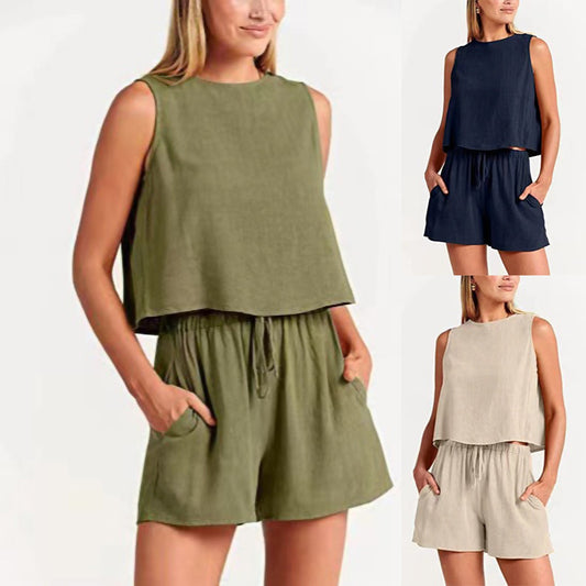 Dame Løst Jumpsuit i let materiale med justerbar talje Stilla