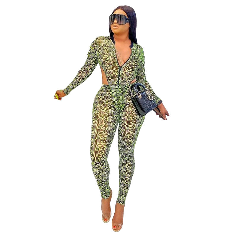 Dame Cut-Out Jumpsuit med raffineret geometrisk design Stilla