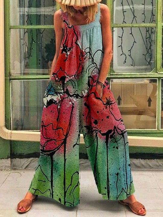 Kvinder Kunstnerisk Floral Jumpsuit Stilla