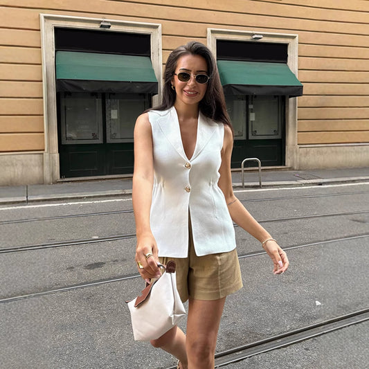 Dame ærmeløse blazer-vest Stilla