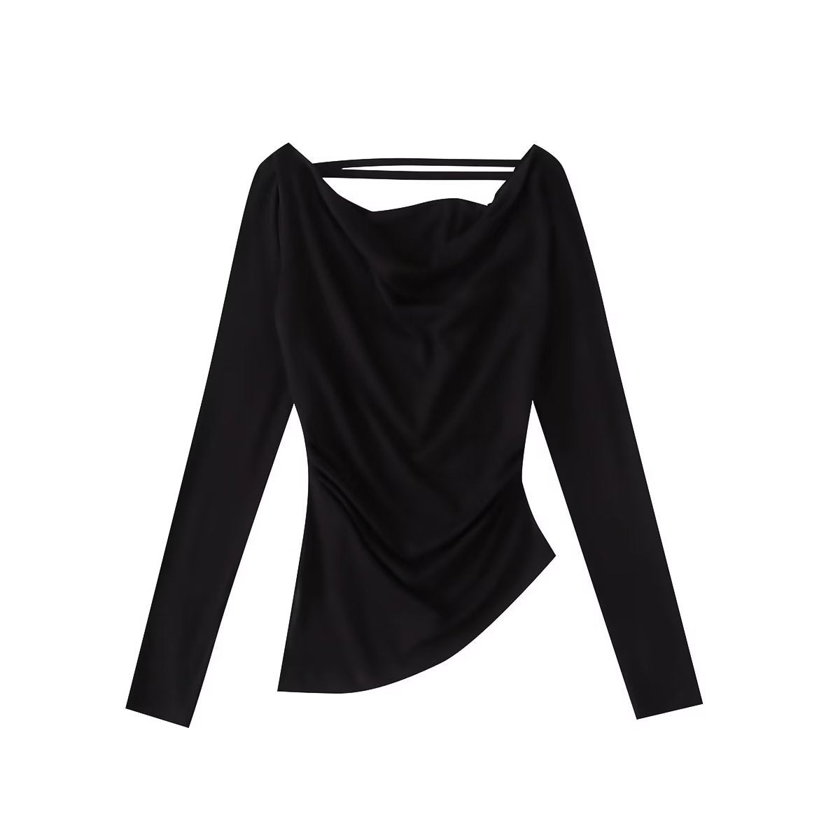 Dame Elegant asymmetrisk top med raffineret draperingsdetalje Stilla