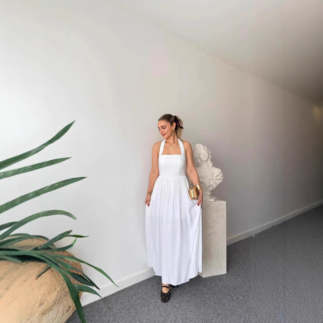 Dame Elegant A-linje Maxikjole Stilla