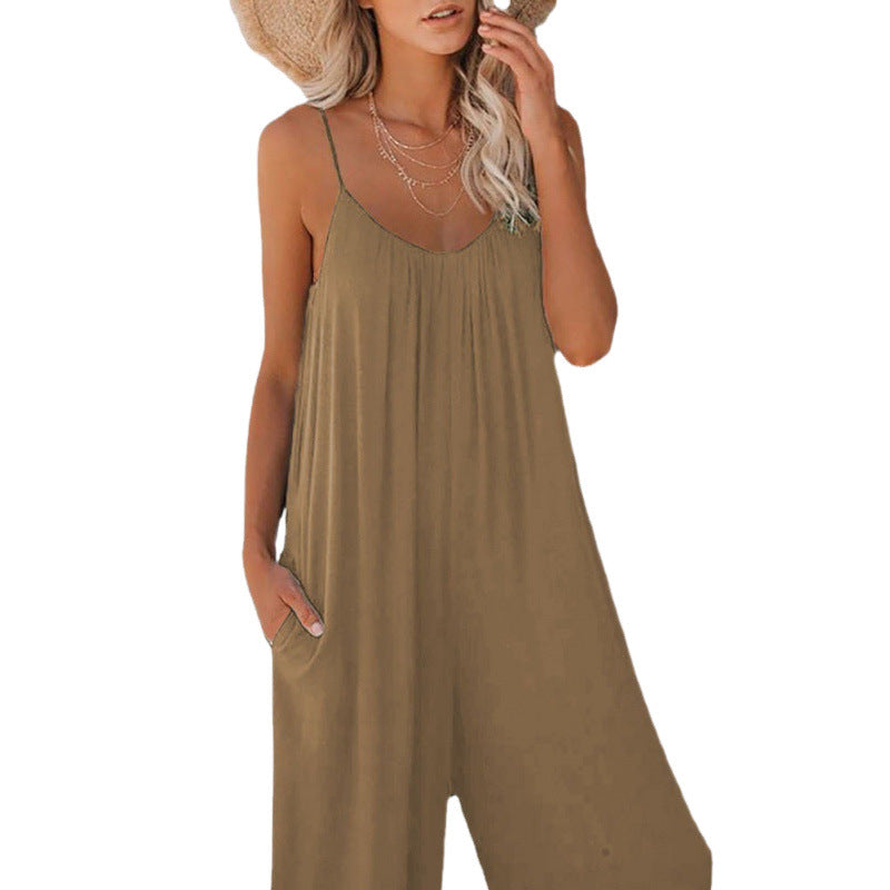 Dame let ærmeløs jumpsuit med lommer Stilla