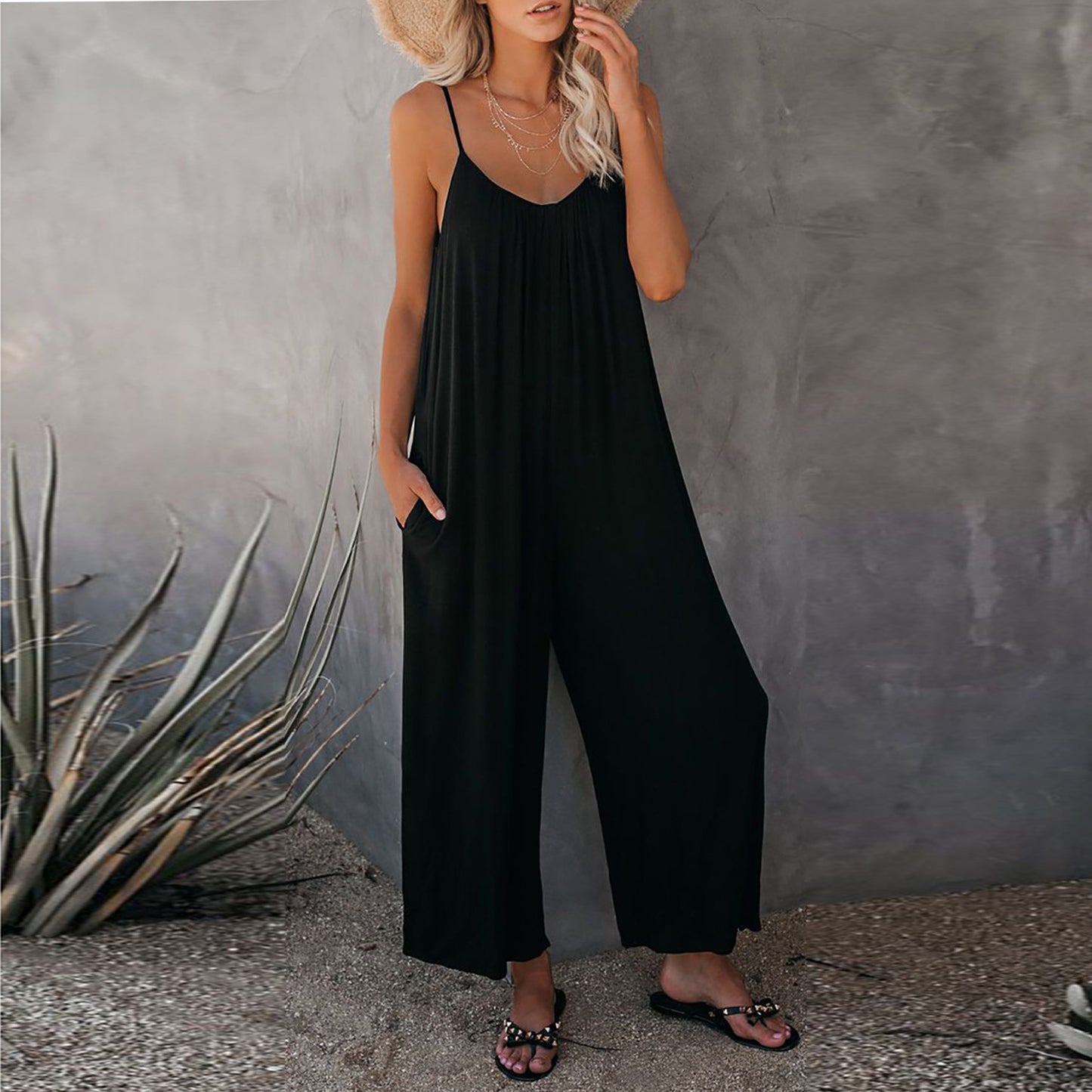 Dame Bohemian Løst Sidende Jumpsuit Stilla