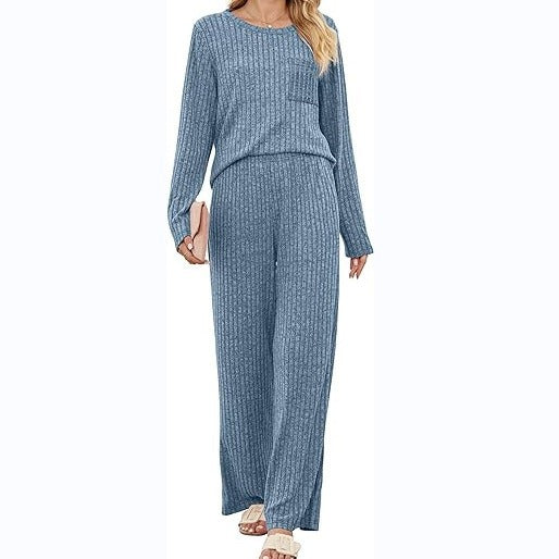 Dame afslappet lounge-sæt med stribet design og praktiske lommer Stilla