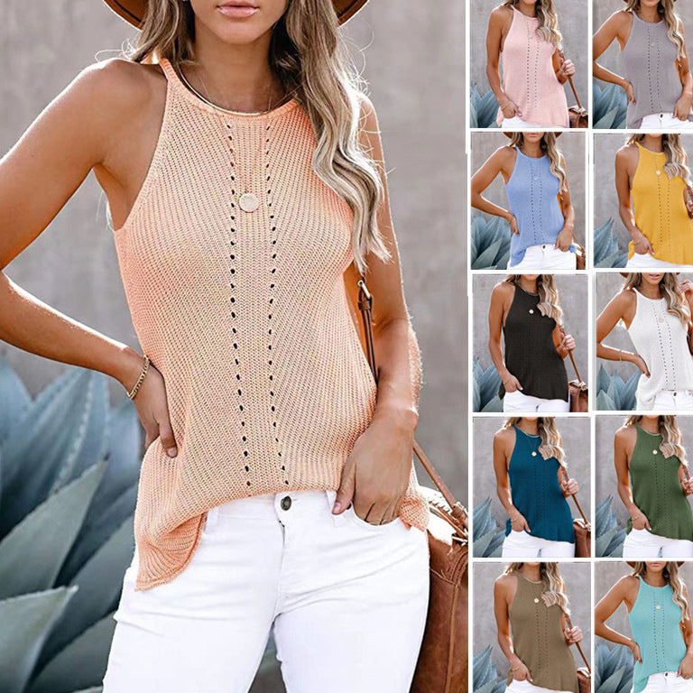 Dame Åben ryg Strik tanktop Stilla