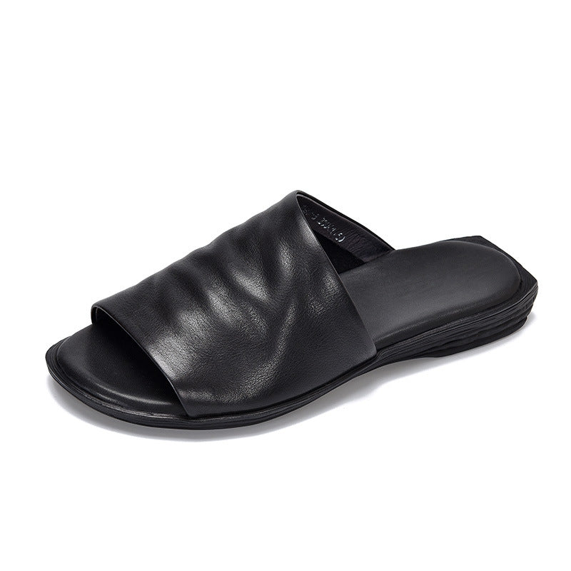 Dame komfortable læder-sandaler med ergonomisk fodseng Stilla