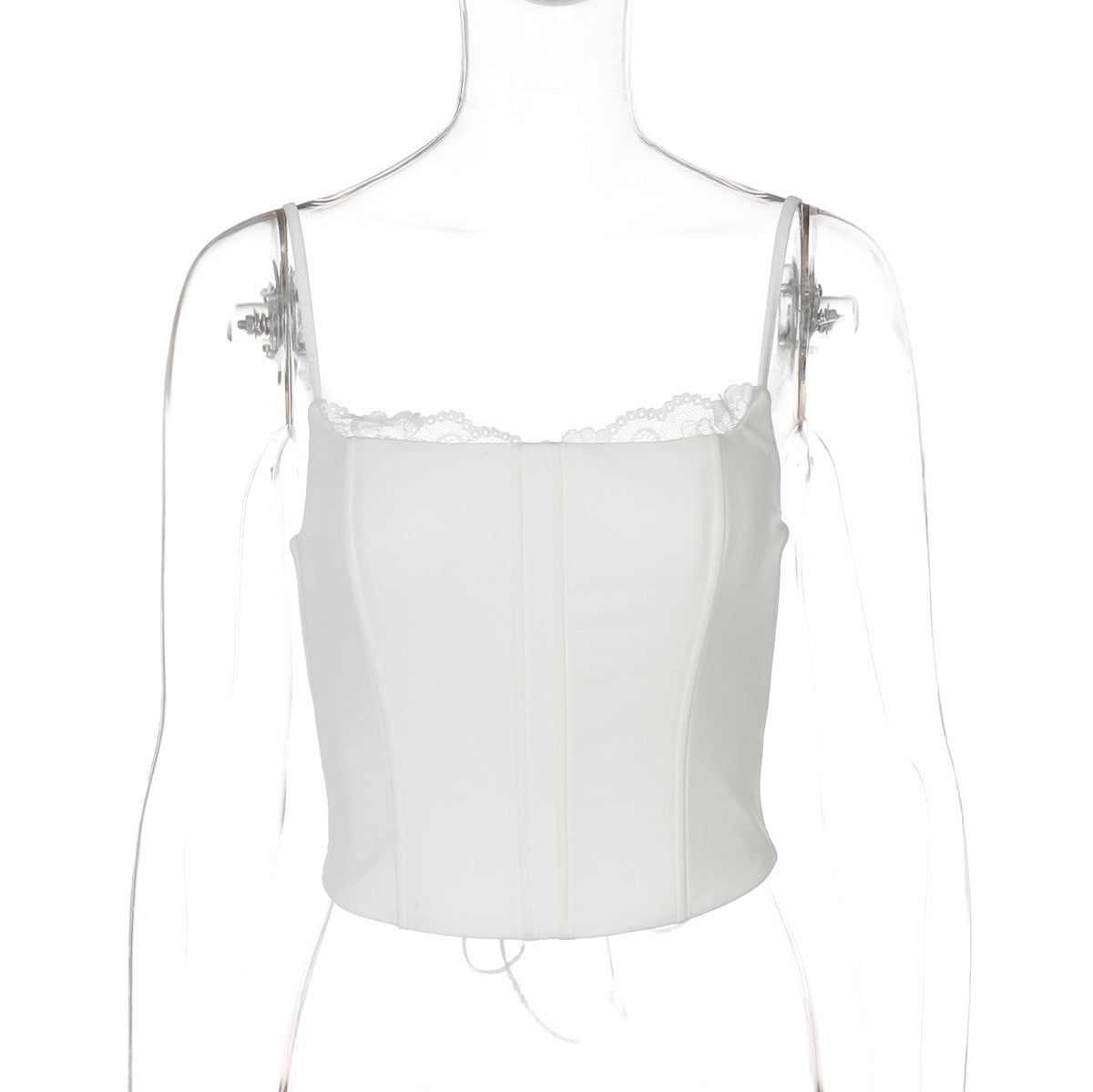 Dame Crop-Top med spidsedetail og tætsiddende snit Stilla